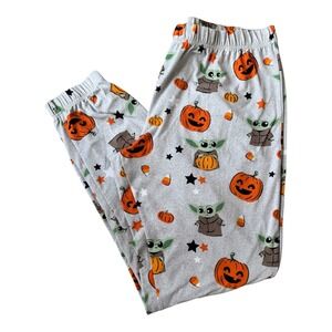 Star Wars Munki Munki Baby Yoda Halloween Bamboo Pajama Joggers‎ L Grogu Pumpkin